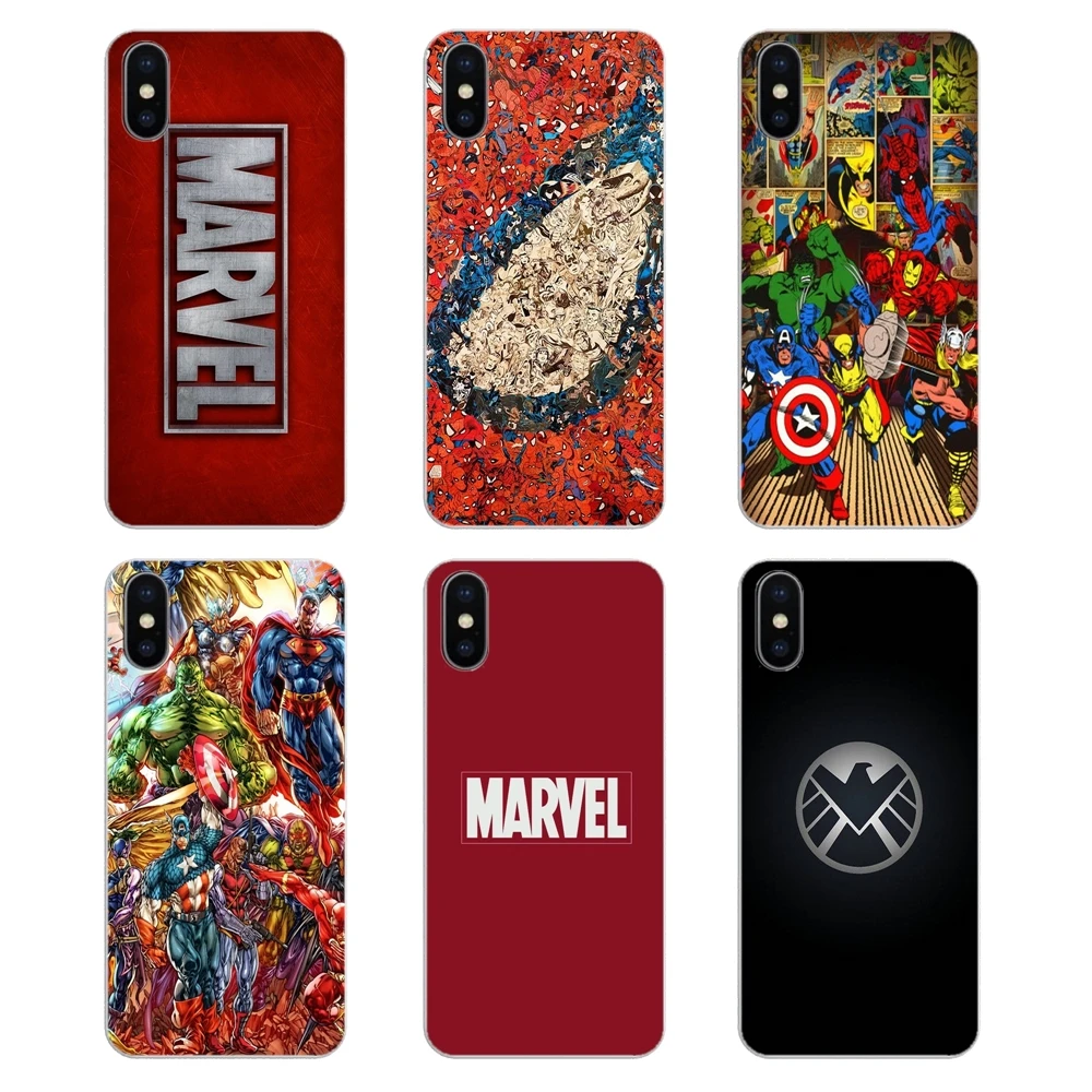 Силиконовый чехол для телефона Apple iPhone 4 4S 5 5S 5C SE 6 6S 7 8 X XR XS Plus MAX Мстители из