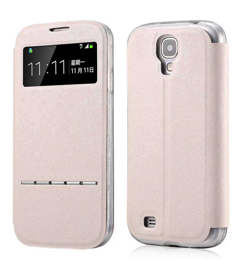 S4Mini скользящий ответ флип из искусственной кожи чехол для samsung Galaxy S4 Mini i9190 i9195