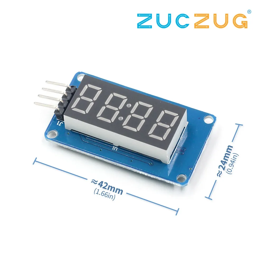 

TM1637 LED Display Module 7 Segment 4 Bits 0.36 Inch Clock RED Anode Digital Tube Four Serial Driver Board