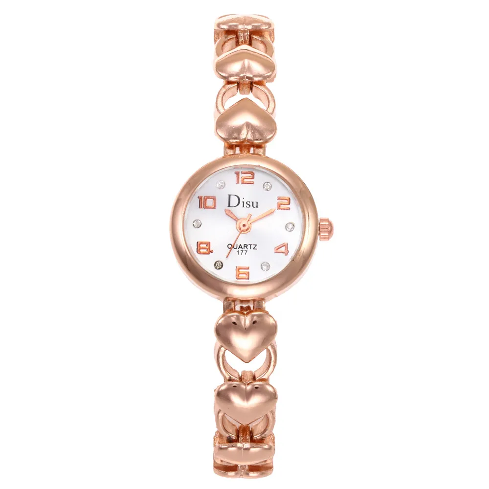Luxury Heart Women Bracelet Watch Women Fashion Brand Rose Gold Quartz