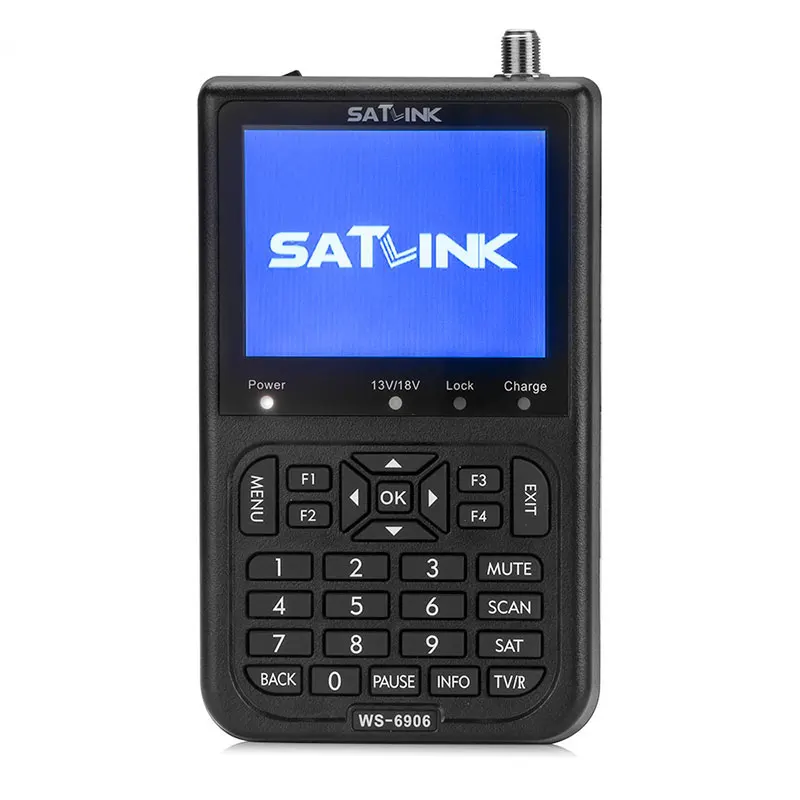 Satlink WS-6906 3," цифровой спутниковый искатель ЖК-DVB-S FTA измеритель сигнала передачи данных приемник WS 6906 с батареей 3000 мАч