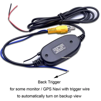 

2.4 G Wireless Cable Video Connection Add-on for Car RCA Backup Camera Monitor System with blue Trigger Wire
