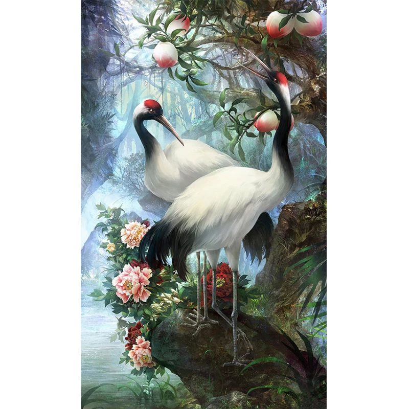 

Full Round Drill 5D DIY Diamond Painting Animal Crane Embroidery Cross Stitch 5D Home Handmade Decor Gift