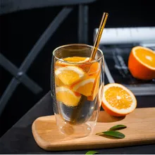 Термостойкие двойной Слои прозрачная стеклянная чашка толстые Кофе кружка для сока молоко вино чашки высокого качества боросиликатного стаканы чашка