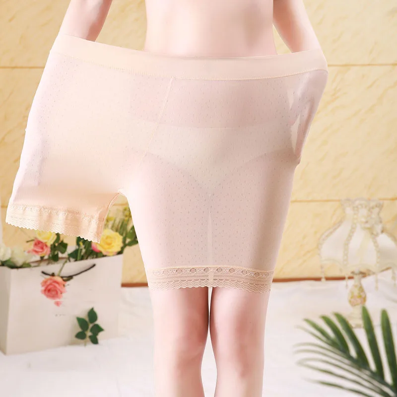 jerrinut Women Safety Shorts Pants Seamless High Waist Panties Seamless Boyshorts Pants Underwear Boxer Ice Silk Female Intimate
