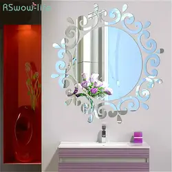 3D стереоскопическое Зеркало С Туалетным входом настенные наклейки с декоративной спальней кухонного декора гостиной современные