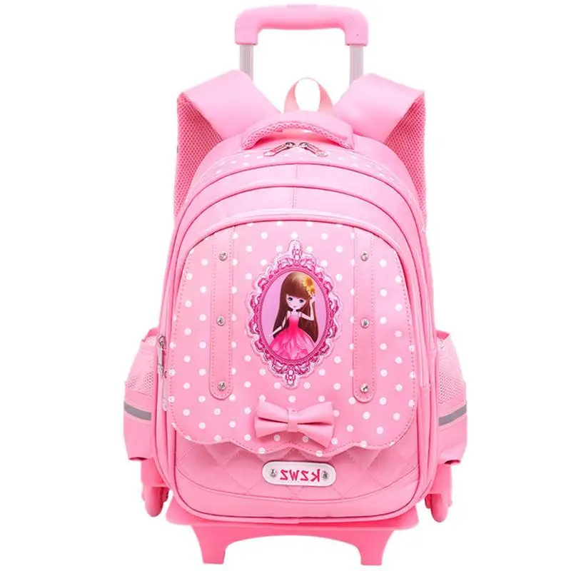 

Rolling Trolley Case Climb The Stairs Child School Bag Kids Students Cartoon Suitcase Detachable Backpack Travel Luggage