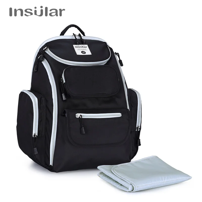 

INSULAR Diaper Bag Fashion Mummy Maternity Nappy Bag Brand Baby Travel Backpack Diaper Organizer Nursing Bag For Baby Stroller