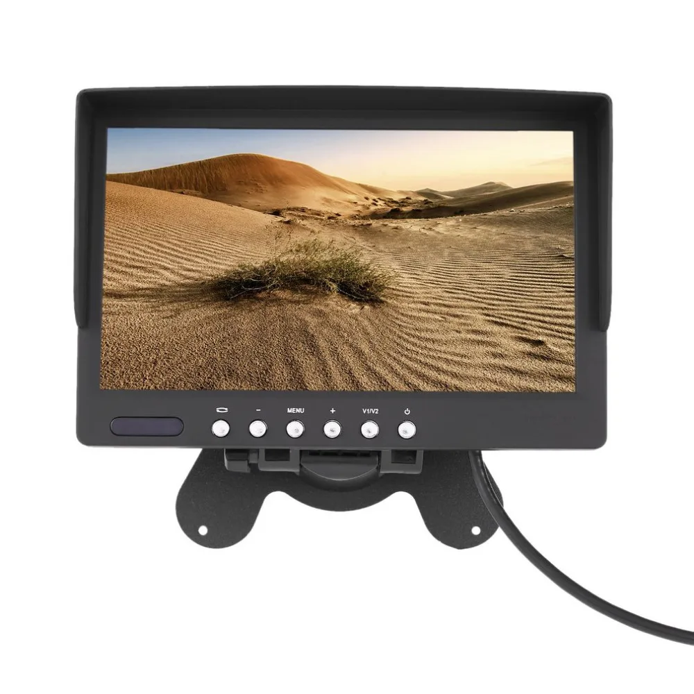 7 дюймов ЖК-дисплей монитор 800x480 TFT Цвет Экран два видео Вход один аудио Вход удаленного Управление перевернутое изображение CCTV видео