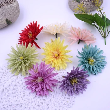 

10pcs/lot Silk 7.5cm Gerbera Artificial Flower For Wedding Home Daisy Decoration Mariage Flores Clothing Hats Accessories Flower