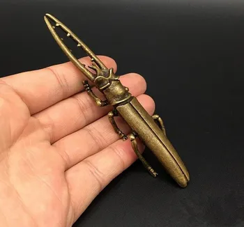 

Chinese pure brass beetle small statue