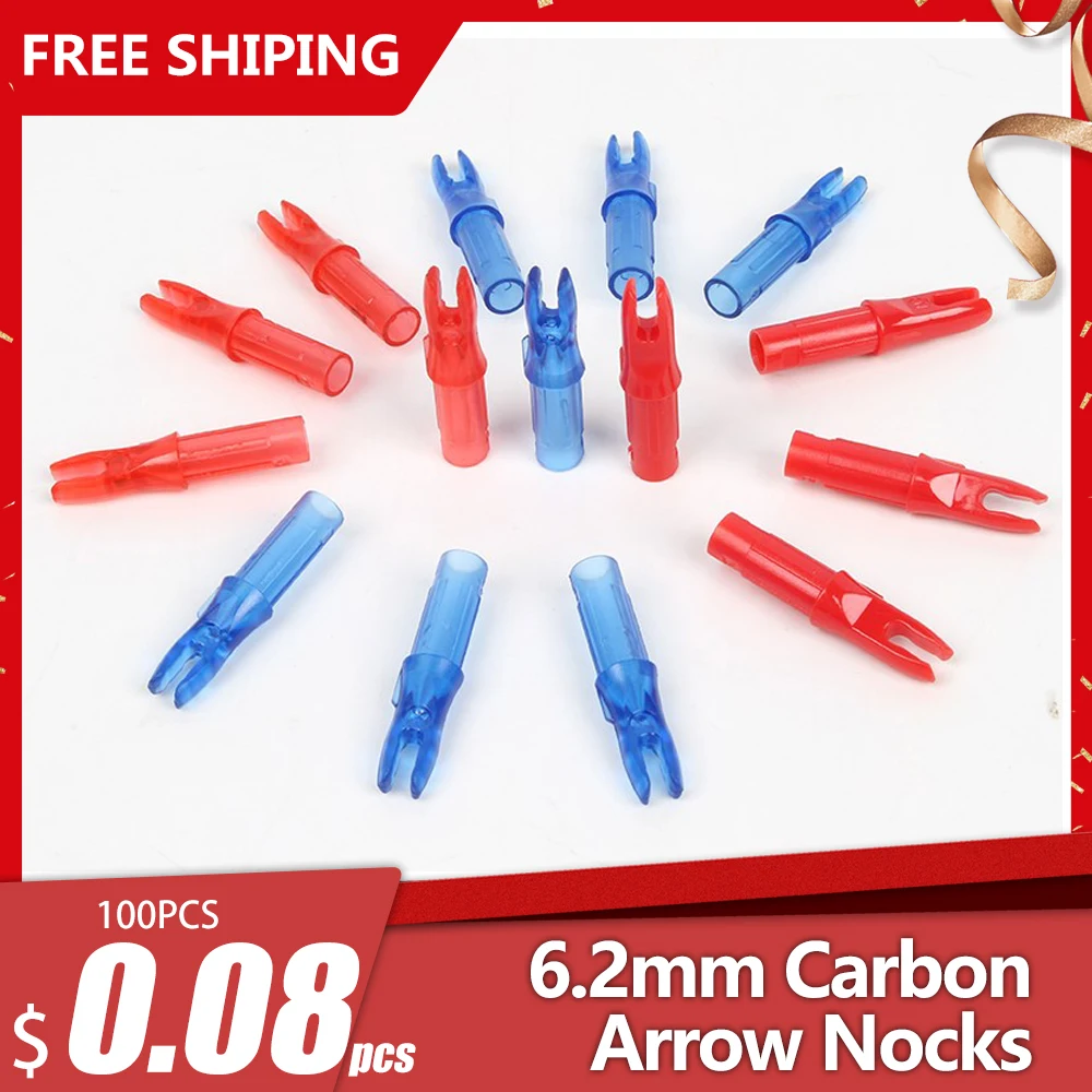 

50/100pcs 6.2mm archery arrow nocks internal for carbon fiberglass arrow shaft id 6.2mm diy archery accessory