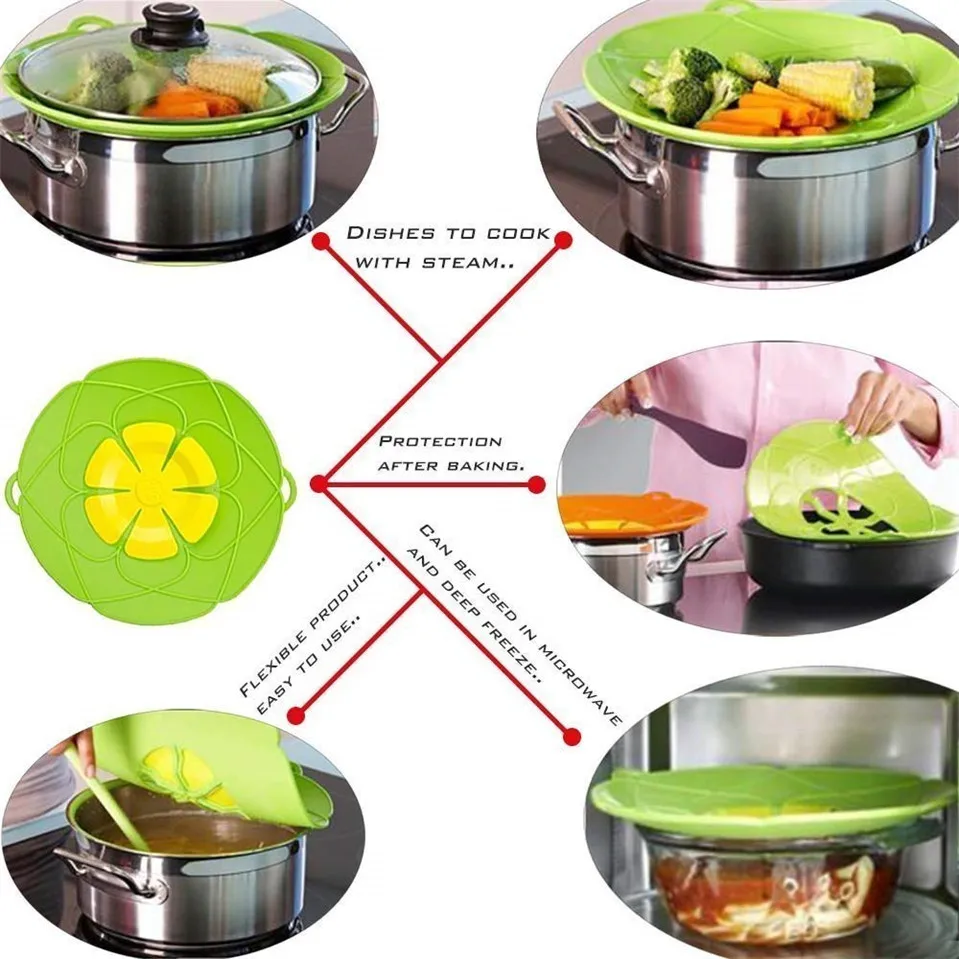 Новая крышка Силиконовая крышка Крышка для остановки воды кухонные инструменты для приготовления пищи цветок кухонная посуда кухонный гаджет