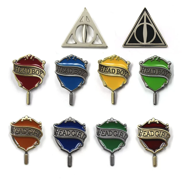Harri Potter Deathly Hallows Hogwarts Head Boy Head Girl Metal Badge ...