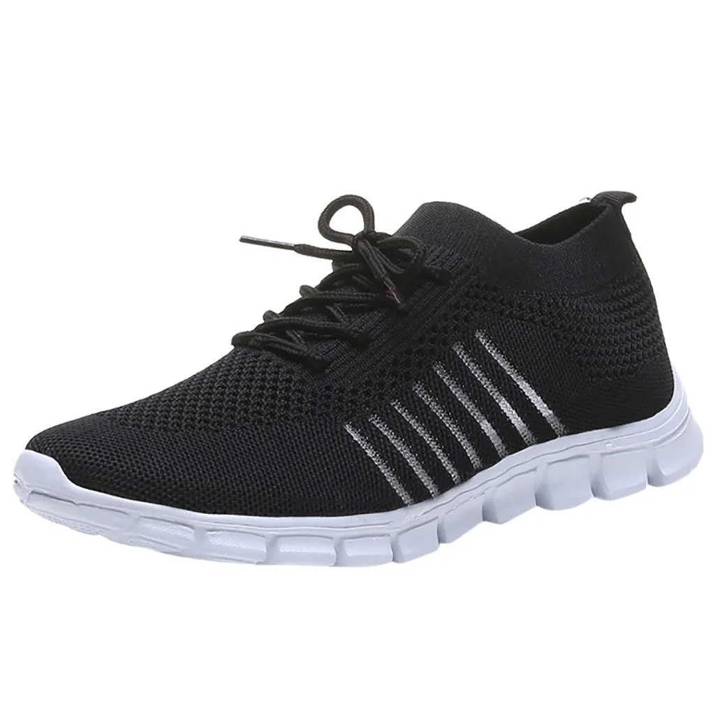 

SAGACE Women Flying Weaving Socks Shoes Sneakers Casual Shoe Student Running Shoes Lace-Up Mesh Summer sport shoe Outside May 29