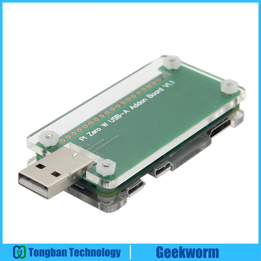 Transparent Acrylic Case for Raspberry Pi Zero W USB-A Addon BadUSB Board 