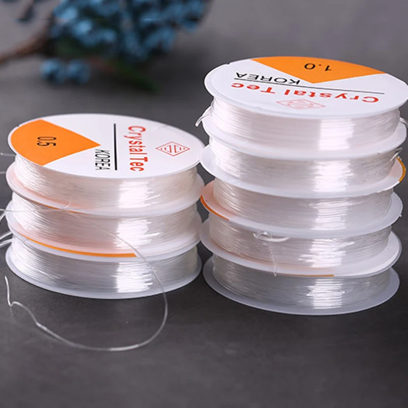 

Bead line DIY Crystal Beading Elastic Line 0.5-1MM Clear Beading Wire/Cord/String/Thread Jewelry Making beaded accessories
