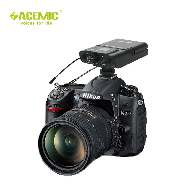 ACEMIC DV-100SET Беспроводная микрофонная система для cc ТВ камер/DSLR интервью, ТВ программа/Мобильное шоу/короткое кино производство