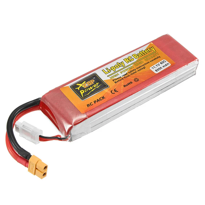 

New Hot ZOP Power 11.1V 5000mAh 3S 60C Lipo Battery XT60 Plug For RC Drone FPV Racer Batteries Quadcopter