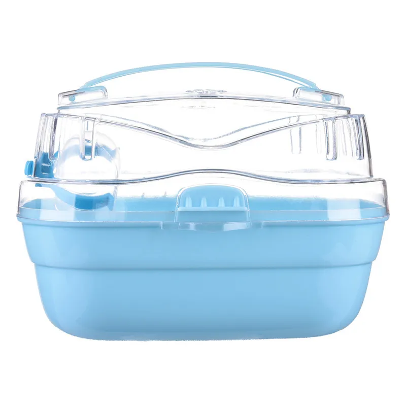 

Lovely Transparent Hamster Cage with Built-in Water Bottle for Pets Travelling hamsters chinchillas guinea-pig 2 color 1pcs new