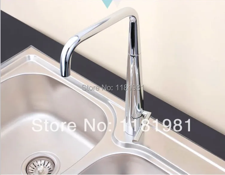 

Tall Number 7 shape Chromed finished basin kitchen faucet XR8049