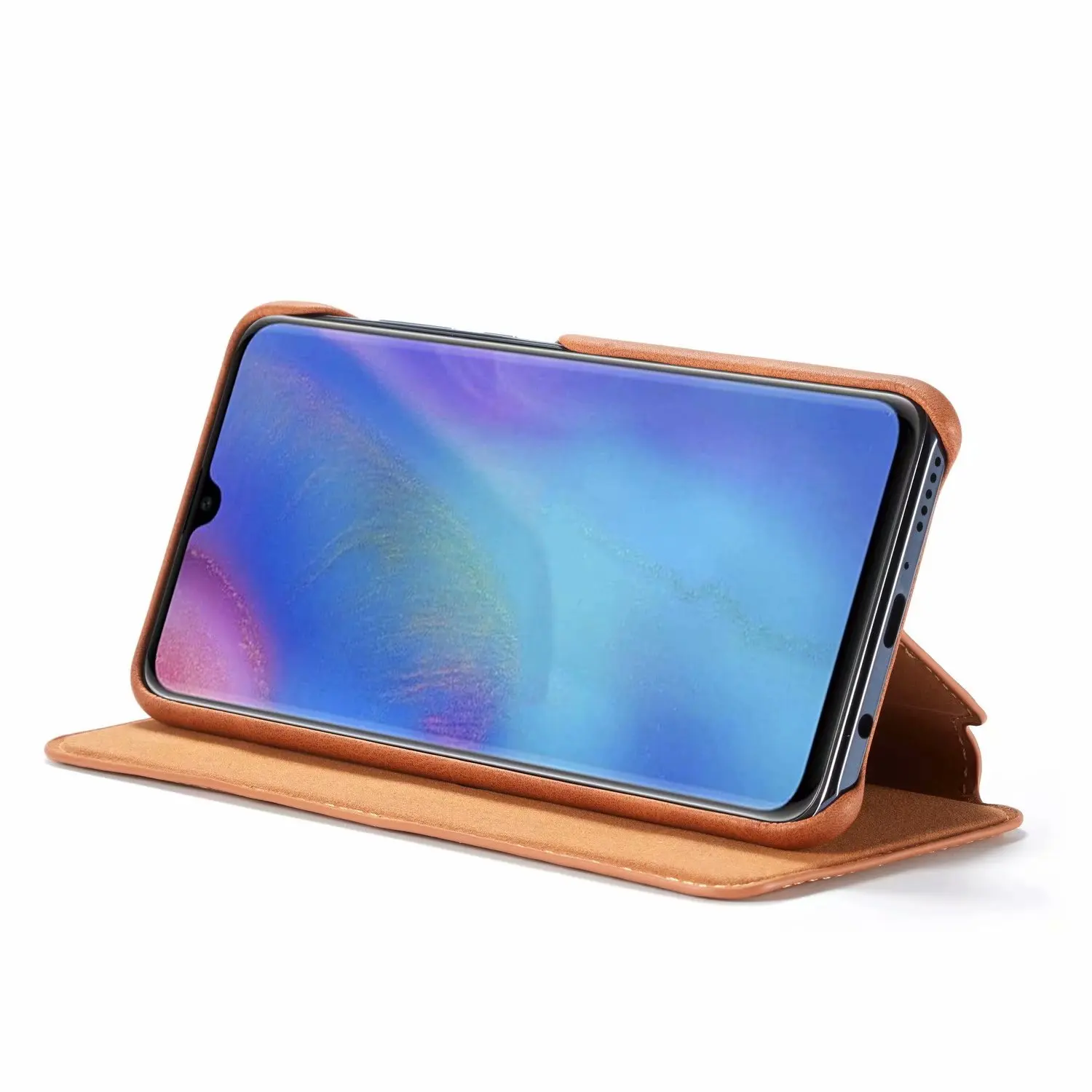 Роскошный Магнитный чехол LC.imeeke с откидной крышкой для телефона Huawei P30 Lite деловая
