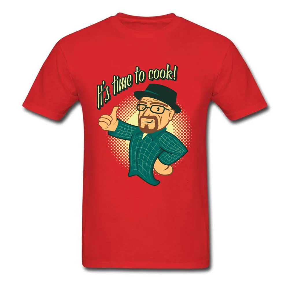 Tops T Shirt Cooking with Walt ostern Day Short Sleeve Cotton Fabric Round Collar Men T-shirts Summer Clothing Shirt New Coming Cooking with Walt red