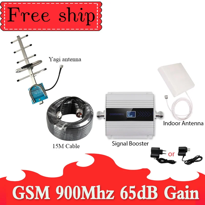 

Gsm Repeater Cell Phone signal Repeater GSM 900MHZ 2G Mobile Signal Booster GSM 900 mhz celular Amplifier 8dbi Yagi antenna