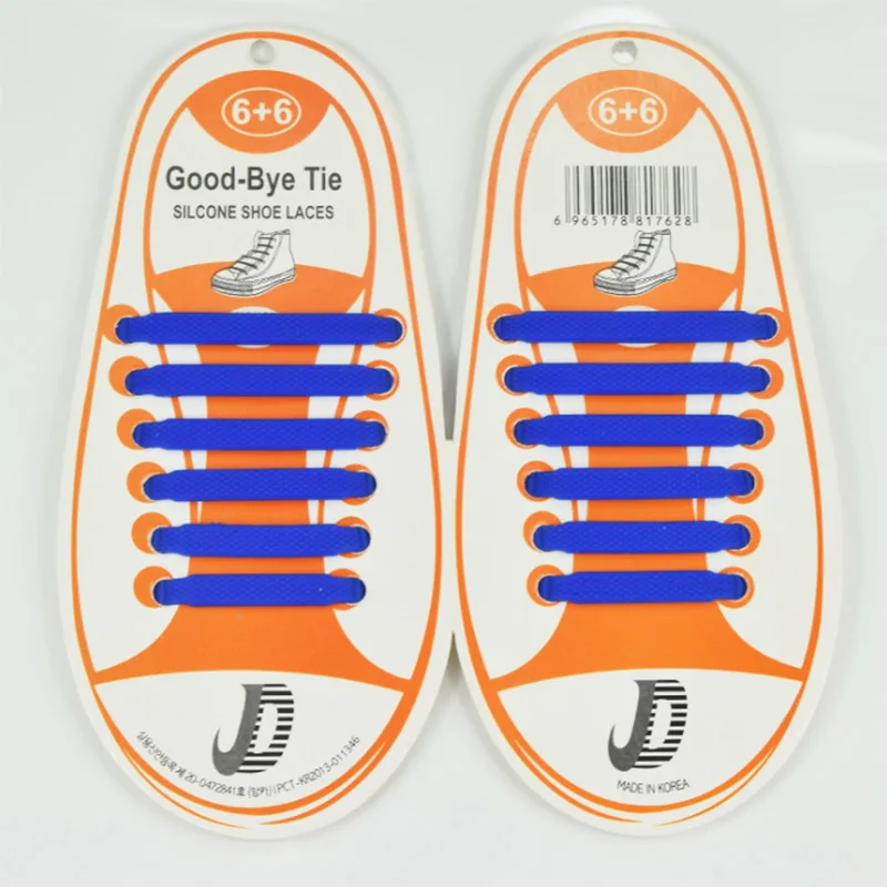 12pcsPair Children Shoelaces Fashion Athletic No Tie Shoelaces Child Shoes Laces Elastic Silicone Shoe Lace Sneakers Fit Strap (1)