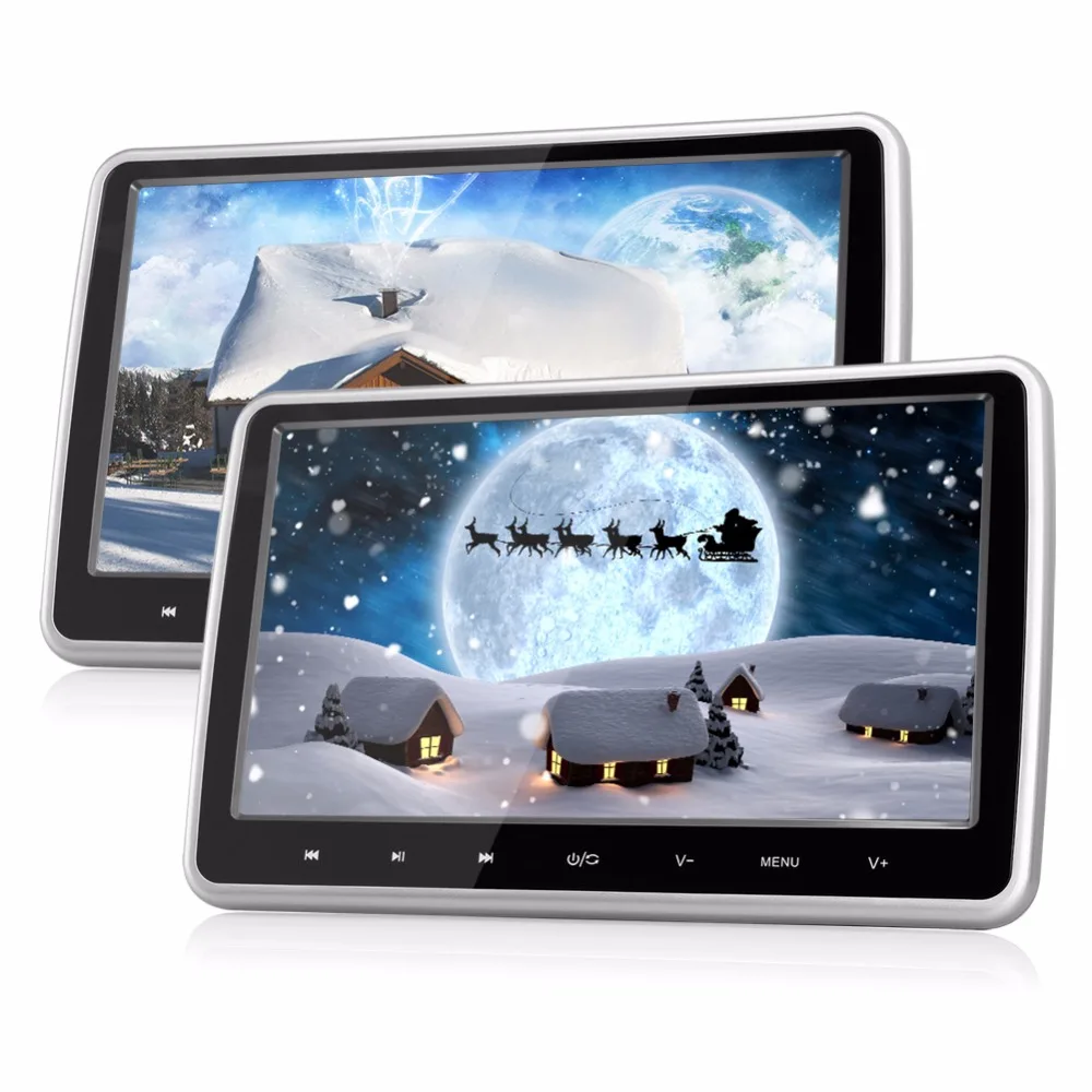 

2Pcs/lot 10.1 inch Car Headrest DVD Player TFT HD Screen HDMI High 1024*600 Resolution Car Seat Decor Headrest Monitor Pillow