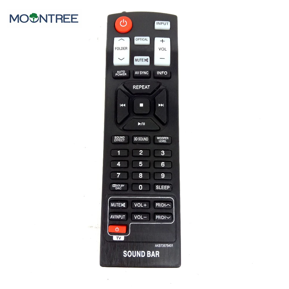 

universal remote control for LG sound bar AKB73575401 NB3250A NB3520A tv 433mhz remote controller new factory price MOONTREE