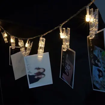 

150cm 300cm LED Garland Card Photo Clip String Lights for New Year Christmas Festival Party Wedding Lamp Decoration led light