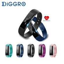 DIGGRO ID115HR умный Браслет Bluetooth спортивный монитор сердечного ритма Браслет фитнес-трекер шаг смарт-будильник часы