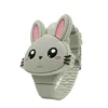Kids Watches Children Cute Rabbit Cat 3D Cartoon LED Electronic Watch Boys and Girls Silicone Toy Wrist Watches Birthday Gifts 2