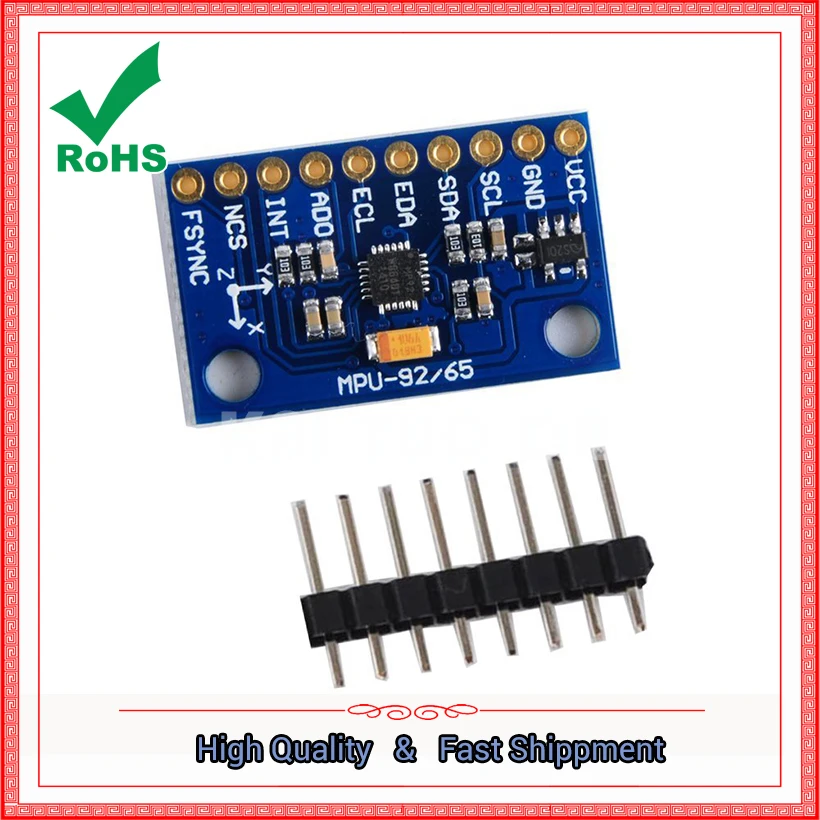 

GYBNO055 9dof sensor attitude AHRS acceleration gyroscope magnetic field module board