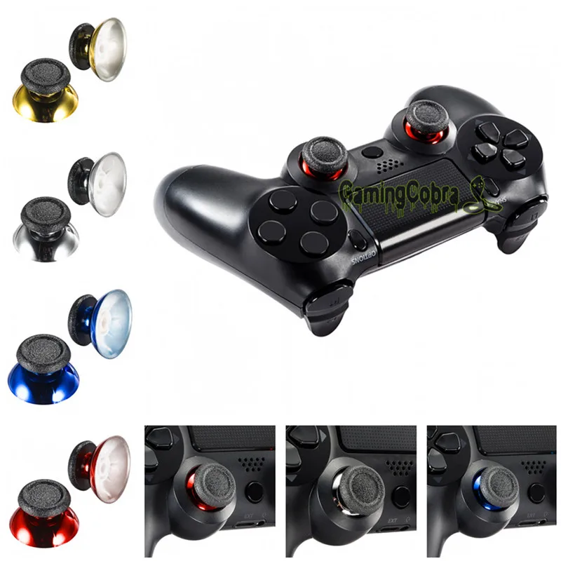 Extreme Merate 2 Pezzi Tappi Levetta Joystick Analogici Cromati Per Ps4, Per Ps4 Slim, Per Controller Ps4 Pro