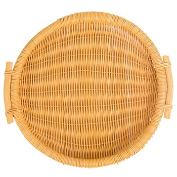 

Woven Bread Roll Basket Food Desktop Service Basket Fruit Basket Bread Tray Rattan And Wicker Basket Desktop / Storage / Picni