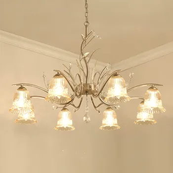 

Dining room suspension Crystal Pendant Light Modern E27 glass Crystal Hanging Lamp For Bedroom Restaurant Lounge Bar indoor lamp