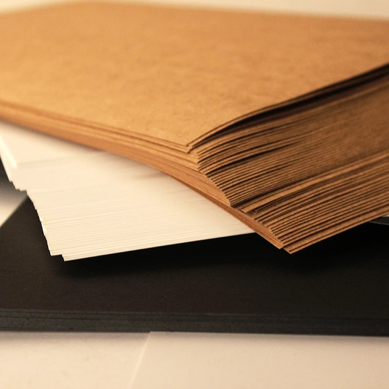 A3 A4 8k 4k Brown Kraft Paper Cardboard Blank Card Packaging Paper 120 150 250 350gsm Copy Paper Art Painting Paper Diy Handmade Painting Paper Aliexpress