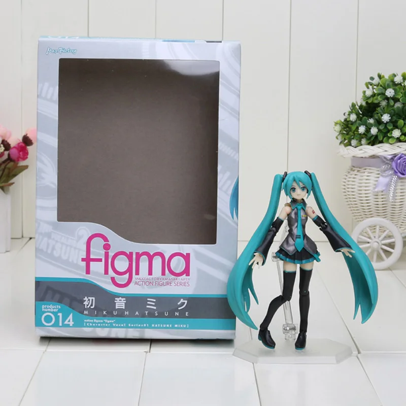 

14cm Volcaloid Hatsune Miku Figma 014 PVC Action Figure Collectible Toy model doll