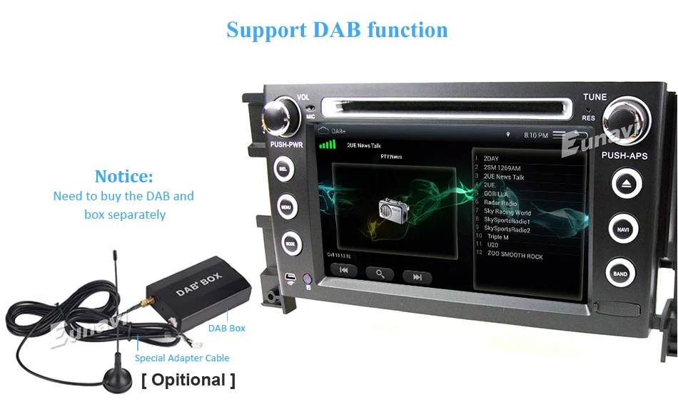 Cheap Eunavi 2 Din 7 inch tda7851 Android 8.1 Car Dvd Player For Suzuki Grand Vitara Radio Stereo GPS in dash car pc 1024*600 HD wifi 17