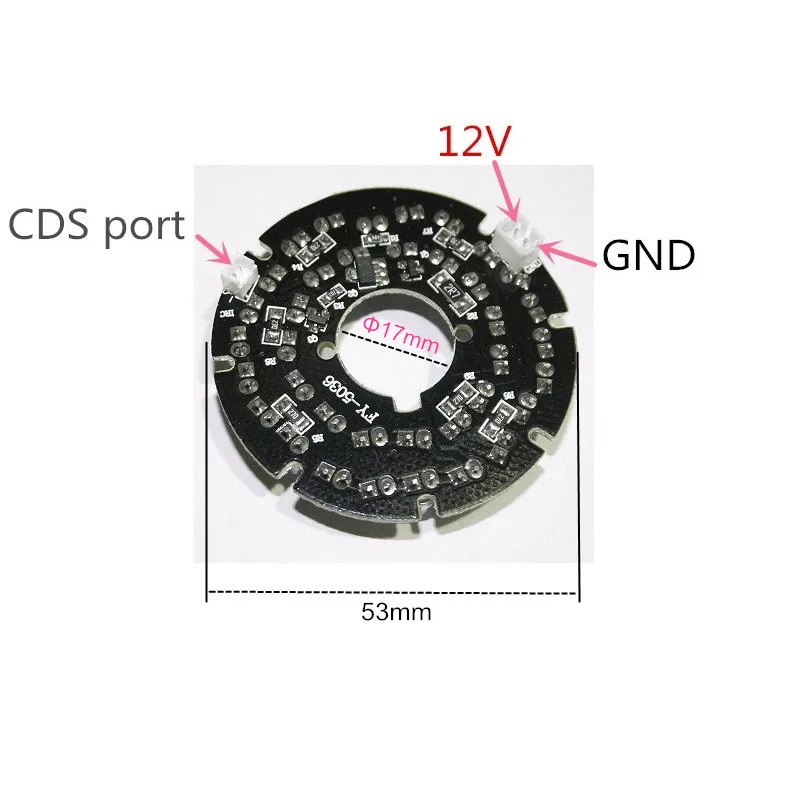 Аксессуары системы видеонаблюдения инфракрасный свет 36 зерна IR LED доска для наблюдения ночного видения диаметр 53 мм