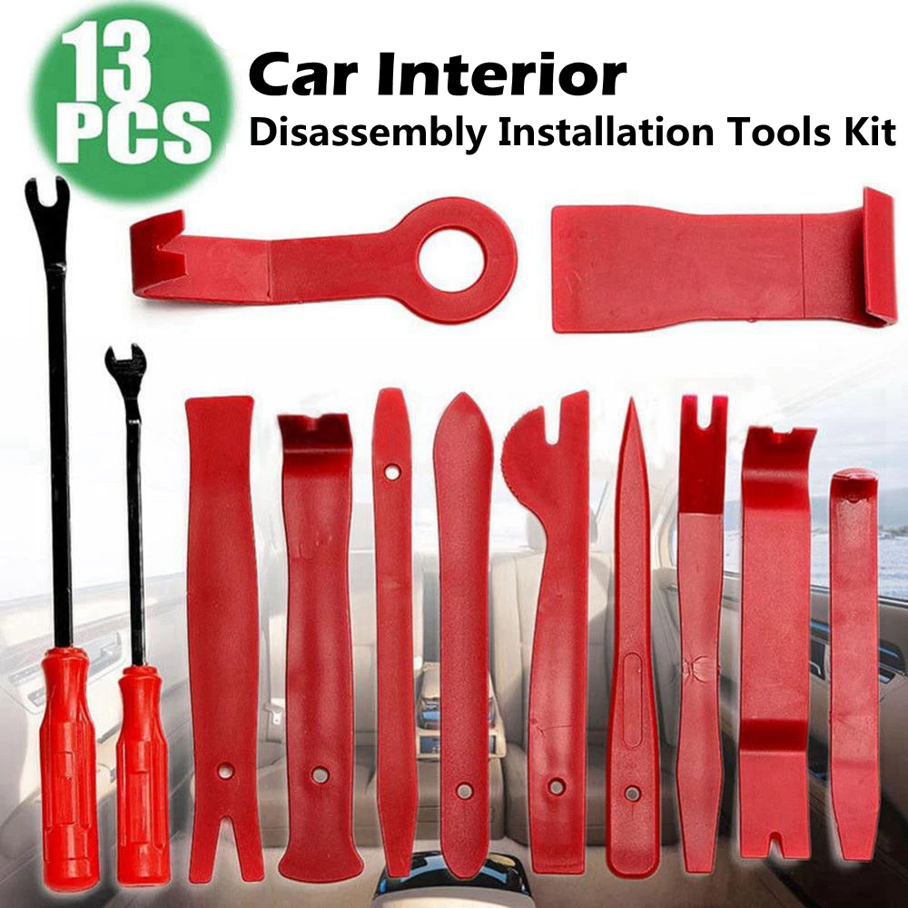 Auto Interior Refit Pry Opener Remover Tool Set Car Door Clip Panel Trim Dashboard DVD Audio Radio Removal Repair Tools Kit Bar |