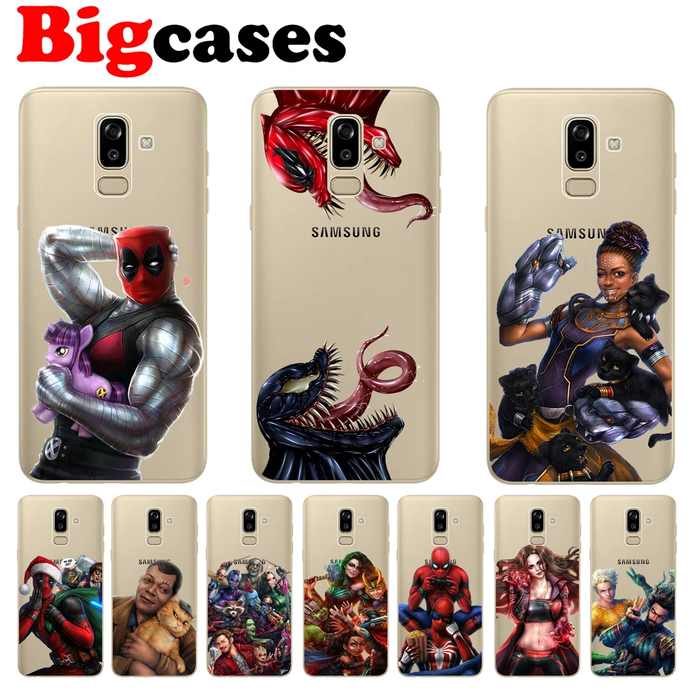 Мягкий чехол из ТПУ Funda для Samsung Galaxy J3 J5 J7 2017 года J4 J6 J8 2018 ЕС силиконовый Дэдпул