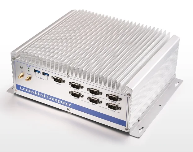 

Rugged Fanless Box PC, Core i3-5010U CPU, industrial computer, 6*USB 3.0/2.0 , 6*RS232, 2*GLAN, 2 * PCI Expansion Slots