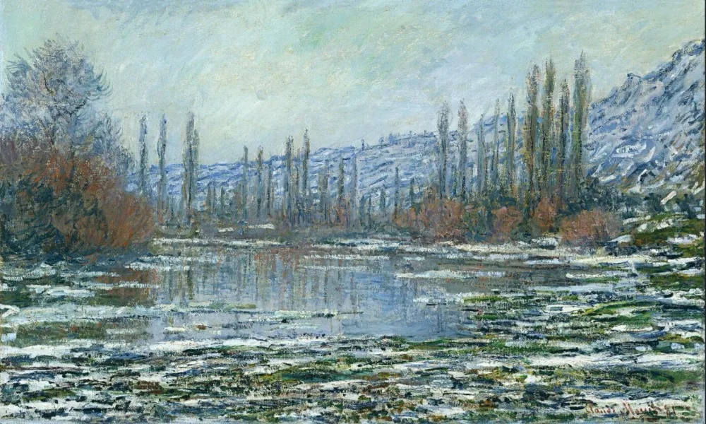 

High quality Oil painting Canvas Reproductions The Thaw at Vetheuil (1881) By Claude Monet hand painted