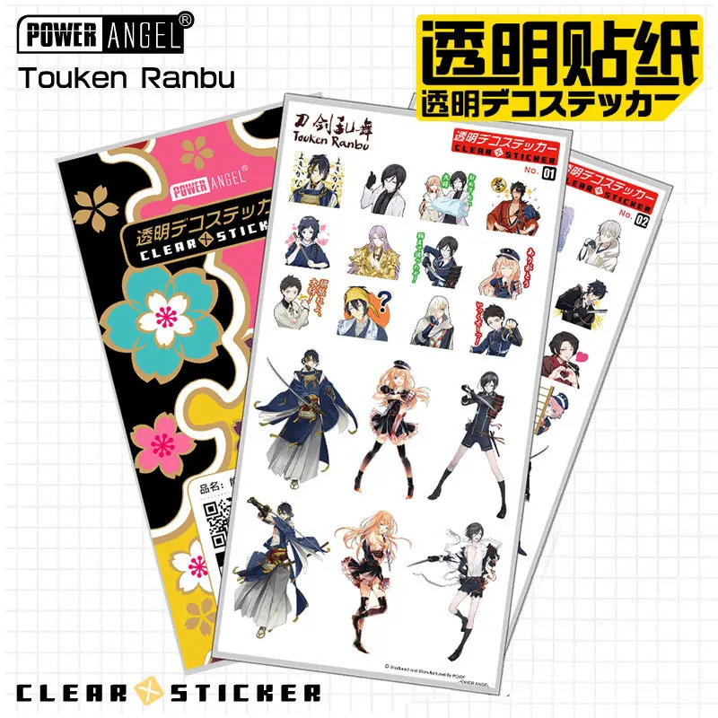 6sets/pack Japanese Anime Sword Art Online Stickers For Mobile Phone Laptop Book Plastic Transparent Decal Toy Sticker Gift