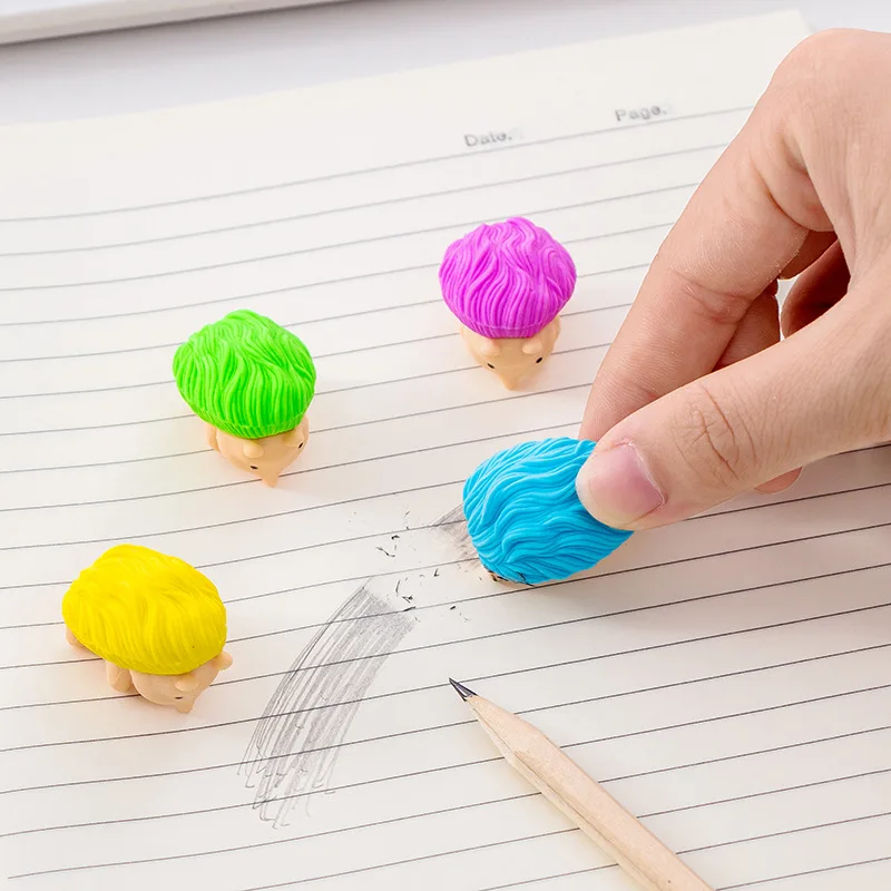 1pcs Cute Hedgehog Pencil Rubber Erasers Soft Durable for Kids Student Gift Stationery School Supplies