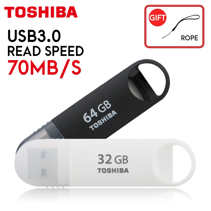 

TOSHIBA USB Flash Drive USB 3.0 Pen Drive 64GB 32GB 16GB Pendrive Memory USB Stick Memoria Flash Disk Pendrives original 70Mb/s