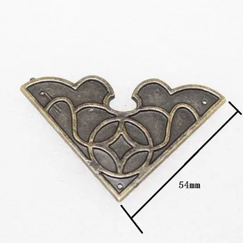 

Zinc Alloy Wooden Box Protector Album Menu Folder Corner Protectors,Ancient Vintage Flower Pattern Coners,Bronze Tone,54mm,20Pcs